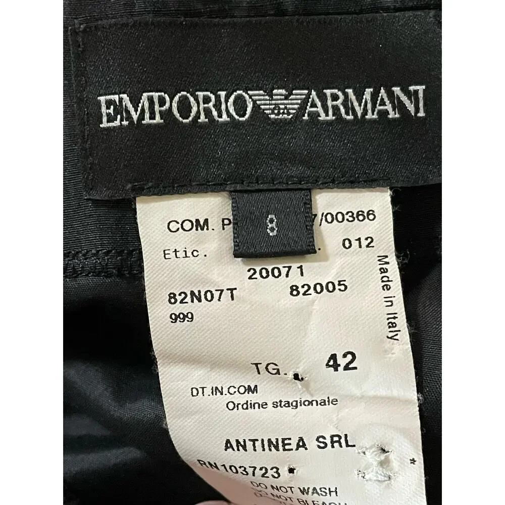 Emporio Armani Black Taffeta Panel Skirt size 8 - Picture 7 of 7